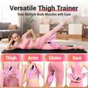 Thigh Trainer with Resistance Adjustment, Pelvic Floor Exercise Devices with LED Display, Inner Thigh Exerciser with Soft EVA Padding, Kegel Exerciser for Women