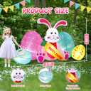 Elegear 6.1FT Easter Bunny & Eggs Inflatable Outdoor Decoration, Lighted Easter Blow Up with Happy Easter Carrot for Lawn, Garden, Yard, Holiday Party & Spring Decor