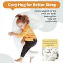 Choc chick Curve Long Toddler Kids Body Pillow for Sleeping, 34x27 inches Moon Shape Soft Child Hug Pillow, 100% Natural Cotton Pillowcase, Washable & Breathable Crib Pillow for Kids, Large