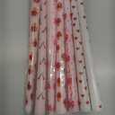 Heart Taper Candles Red Tall Taper Candles 12 inch Unscented Smokeless Candle for Candlesticks Sticks Wedding Home Decor Dinner Christmas Set of 12 (12''-Light Pink-Print-LOVE)