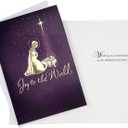 Hallmark Image Arts Religious Boxed Christmas Cards Assortment (4 Designs, 24 Christmas Cards with Envelopes) (Gold Foil Icons)