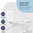 LUXE TS1008R Round Comfort Fit Toilet Seat with Slow Close, Quick Release Hinges, and Non-Slip Bumpers (White)