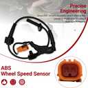 ABS Wheel Speed Sensor Front Left ALS1086 Compatible with Honda CR-V 2002 2003 2004 2005 2006 Sport Utility 2.4L, Front Driver Side Loction, Replaces 57455-S9A-013 57455S9A013