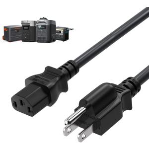 Heavy-Duty Power Station Charging Cable, Fast Charging Cable for Jackery Explorer 2000/1500/1000 Pro,Ecoflow Delta/River Series,Bluetti EB3A;Anker 757/767,125Volt 15Amps Universal AC Power Cord(6FT)