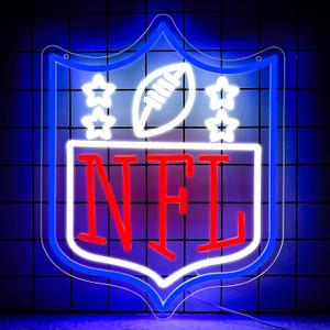 Football Neon Sign for Wall Decor Football Led Neon Light Birthday Gifts for Sports Fans Club Bedroom 5V USB Powered Size15.7 * 11.8inch(ZYLD173)