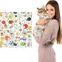 Cat Grooming Wrap, Cat Grooming Supplies for Cutting Nails, Cat Restraint for Nail Clipping to Anti-Scratch/Runaway/Bitten, Cat Swaddle Wrap for Calming & Holding Cat (XL (Within 18lbs)) (27.6''*27.6''(18Ibs))