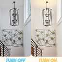 WJShome Black Chandelier, 8-Light Tiered Lantern Pendant Light, Modern Farmhouse Foyer Lighting Fixtures, Large Chandeliers for High Ceilings, for Foyer, Staircase, Entryway
