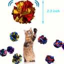 Cat Crinkle Ball Toys 10 Packs for Indoor Cats to Kill Time and Keep Fit, 2.3 Inch Colorful Mylar Crinkle Balls Attract Cats to Swat, Bite, Hunt, Interactive Toys for Cats and Kittens