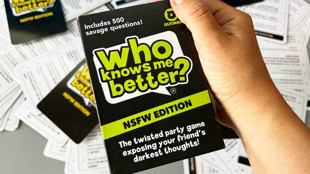 QUOKKA Who Knows Me Better? - Hot & Wild Edition | Bold & Spicy Party Card Game for Adults Only | 500+ Daring Questions to Expose Your Friends Deepest Desires