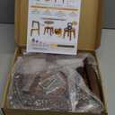 Demigo Indoor Plant Stand, Acacia Wooden Decorative Plant Shelf with SpillProof Tray, Stable 8” Tall Flower Holder for Heavy Pots, Gardening Display for Decor Living Room Patio  Dark Brown