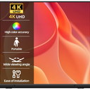 Acmejm Projection Screen Portable Tab-Tension ALR Manual Pull Up Projector Screen, Outdoor Projector Screen Wrinkle Free Design for Backyard Movie Night (100in/16:9)