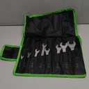 Der Erwachte Super-Thin Open End Wrench Set, Metric, 8-Piece, Including 6, 7, 8, 9, 10, 11, 12, 13, 14, 15, 16, 17, 18, 19, 22, 24 mm, Slim Spanner Wrench Set with Rolling Pouch