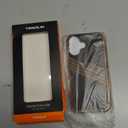 TENDLIN Magnetic Case Compatible with iPhone 16 Phone Case Wood Grain with Carbon Fiber Texture Design Leather Hybrid Slim Cover (Compatible with MagSafe) Three Stripe