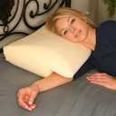 Better Sleep Pillow Memory Foam, 3.5" Thick Foam - Patented Arm-Tunnel Design Improves Hand and Arm Circulation - Neck Pain Relief - Perfect Side and Stomach Sleeper Pillow - Bed Pillow, Cream, Small Memory Foam