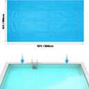12x6 Ft Rectangle Solar Pool Cover for Above Pools, Blue Bubble Insulation Blanket for Heating, Heat Retention, and Debris Protection, Heavy-Duty Insulating Pool Heater Cover for Swimmer