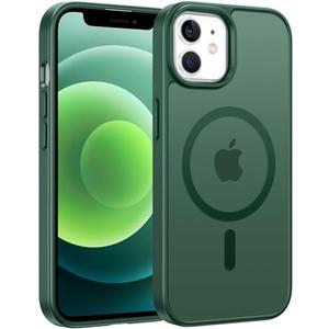 FNTCASE for iPhone 12 Phone Case: for iPhone 12 Pro Magnetic Matte Textured Military Grade Drop Protection Translucent Cell Cover - Slim Durable Shockproof Protective Bumper