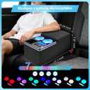Center Console, Universal Bench Seat Center Console with Fast Phone Charging Back Seat Car Organizer, Automotive Center Console with Cup Holder & Phone Holder