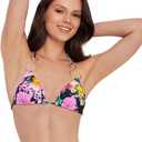 Steve Madden Women's Adjustable Halter Tie Triangle Bikini Top (XS)