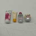 Enaskin Naturals Instant Face & Eye Tightener Cream. Aveeno Protect + Hydrate Sunscreen Moisturizing Face Lotion. St. Ives Gentle Smoothing Face Scrub. Garnier Micellar Cleansing Water.