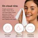 grace & stella Face Towels Disposable - Travel Essentials - Ultra-Soft & Absorbent Face Wipes Towelettes - XL Facial Towels for Cleansing & Makeup Removal - Lint-Free Facial Tissue - Vegan (60 Count)