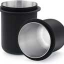 Normcore 58mm Dosing Cup - Espresso Coffee Dosing Cup Compatible with 58mm Portafilter - Non-stick coating Black - 304 Stainless Steel - Espresso Machine Accessory - Tall Version