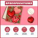 XCHI Wood Love Hearts Roses Flowers Valentine's Day Table Runner Table Decoration for Party Home Kitchen Dining Holiday Decor 13x108 Inch