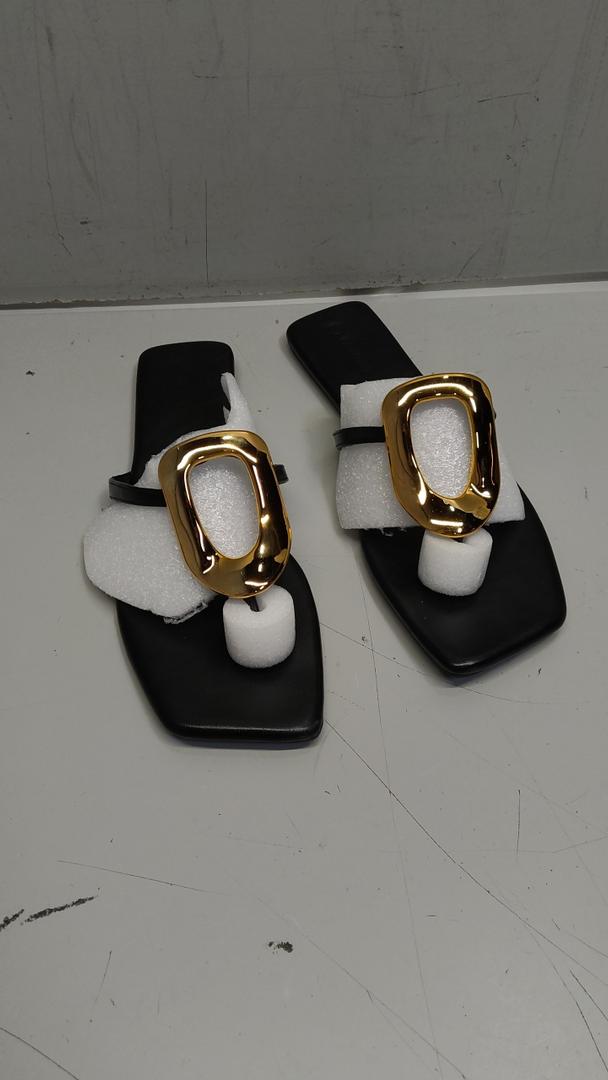 Women's Flip Flops - Summer Outdoor Slip On Casual Flat Sandals with Unique Toe Post Design for Beach Walking Comfort, White, Size 11