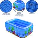 Baiao Inflatable Swimming Pool for Adults, Blow Up Pool for Backyard, Garden, Indoor, or Summer Play Water Happy Family Time