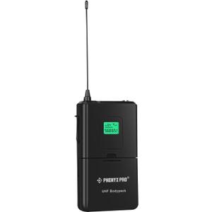 Phenyx Pro Wireless Bodypack Transmitter, 568.65MHz UHF Cardioid Pattern Wireless BodyPack Microphone, Fixed Frequency, 260 FT Range, for PTU-5000/PTU-4000 Series (PWB-5-568.65)