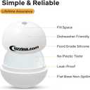 Silicone Ice Molds Set of 2 - Circle Ice Cube Molds for Large Round Ice Balls - Ideal Sphere Shaped Big Ice Balls for Whiskey, Bourbon, Scotch, and Other Drinks - Includes Extra Cocktail Recipes