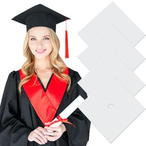 4 Pcs Sublimation Blanks for Graduation Cap Grad Decorations Premium Metal Lightweight Grad Cap Blanks Graduation 2026 Gifts Accessories 9.1" x 9.1"