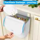 Naisu 3 Pack 1.12 Gallon Kitchen Garbage Bin for Counter Top or Under Sink, Stick on the WallHanging Small Trash Can with lid for Cupboard/Bathroom/Bedroom/Office(White)