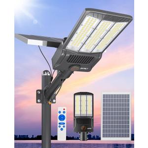 JAYNLT Y-12000W Solar Street Lights Outdoor,6500K Bright Parking Lot Lights Commercial,Split Flood Lights Solar Powered with Motion Sensor, Waterproof Solar Security Lamp for Parking Lot,Yard