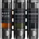 Shampoo and Conditioner Dispenser,Shower Dispenser 3 Chamber No Drill Wall-Mounted Shampoo Dispenser for Shower Wall Mounted Shower Soap Dispenser for Bathroom Hotel 3X300ML,Grey