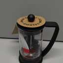 Bodum 12oz Brazil French Press Coffee Maker, High-Heat Borosilicate Glass, Black - Made in Portugal
