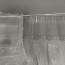 Stackable Water Bottle Organizer, 4-Tier Clear Large Compartment Holder with Stable One-Piece Side-Panel Design, Prevents Tipping & Rolling for Cabinet & Kitchen Storage, Holds 16 Bottles