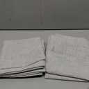 2 Pack Faux Linen Valance for Windows Kitchen Living Room Valances Rod Pocket Farmhouse Country Rustic Bathroom Small Window Treatment (54x15 inch, Grey)
