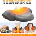 3-in-1 Neck Massager Pillow, Neck Massager for Pain Relief Deep Tissue, Massage Pillow with Heat, Vibration & Airbag Traction, 3D Ergonomic Cervical Hump Corrector Massage for Home Office