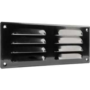 Vent Systems 10" x 4" Inch (Overall Dimensions) - Black - Air Vent Cover - Metal Air Return Grill with Built-in Protection Mesh - HVAC Vent Duct Cover for Home Improvement