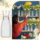 10 Pcs Plastic Flower Bud Vases Bulk with Twines Ropes Small Mini Flower Vases for Centerpieces Decorative Plastic Bottles for Wedding Reception Dining Table Home Decoration (Transparent)