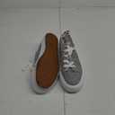 Obtaom Women Platform Canvas Sneakers White Comfort Play Fashion Sneakers Casual Lift Platform Lace Up Shoes Cute Low Top Walking Shoes for Lady (11, Grey)