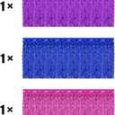 cyxevous Tinsel Table Skirt Purple Pink Blue Foil Fringe Table Decoration for Movie Hunters Party Decorations (29.5 * 108 inch)