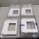 Delamu 2 Sets of 3-Tier Bathroom Under Sink Organizers and Storage, Multi-Purpose Stackable Pantry Organization and Storage, Pull Out Clear Kitchen Bathroom Cabinet Organizer with Movable Dividers (White)