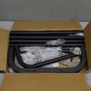 JIUYOTREE Standard Clothes Clothing Garment Rack with Storage Shelves Clothes Organizer for Hanging Clothes Coat Jacket Shirt Sweater Jeans Black (34"W x 16.7"D x 58"H without wheels)