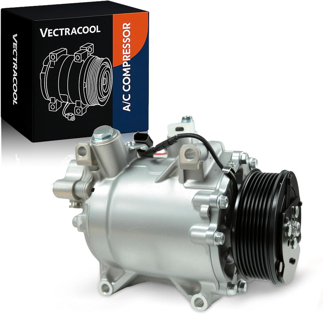 38810RWCA01 Air conditioner A/C Compressor Compatible with Acura 2007-2012 RDX 2.3L; Honda 2012-2014 Civic 2.4, 2007-2014 CR-V 2.4 Replacement # 38810RWCA02, 38810RWCA03, 38810RZYA01, 471-7053