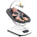Ezebaby Baby Swing for Infants and Newborns with 5 Unique Motions, Adjustable Speed and Positions, Lullabies, Infant Swing with 5-Point Harness, Baby Swing for Newborn Babies 0-9 Months Grey