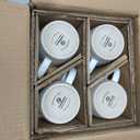 Famiware Coffee Mugs for 4, 13 oz Mug Set, Dringking Cup with Handle for Coffee, Tea, Cocoa, Milk, Milkyway Serise, White