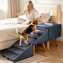 Pet Stairs for beds Foldable Dog Steps for high beds XXL(21.06”H)