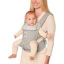 Ergobaby Omni Classic Baby Carrier Newborn to Toddler - Breathable Baby Carriers for Summer - All-Position Carrier for Newborn to Toddler with Lumbar Support (7-45 Pounds), Cotton, Pearl Grey