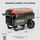Igloo Trailmate Journey 70Qt Wheeled Cooler | Insulated Hard Shell Ice Chest